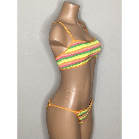 New. L*SPACE stripe bikini. Large. Retails. $198 - Picture 6 of 12
